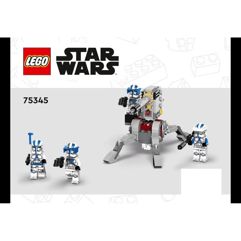 LEGO Star Wars 75345 501st Clone Troopers Battle Pack AV-7 Cannon Lot of 2 Build